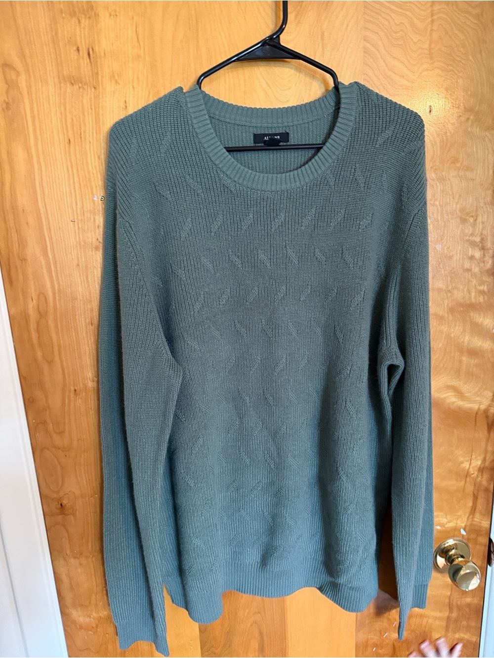 Alfani Men's Crewneck Sweater in Sage Green - Picture 2 of 4